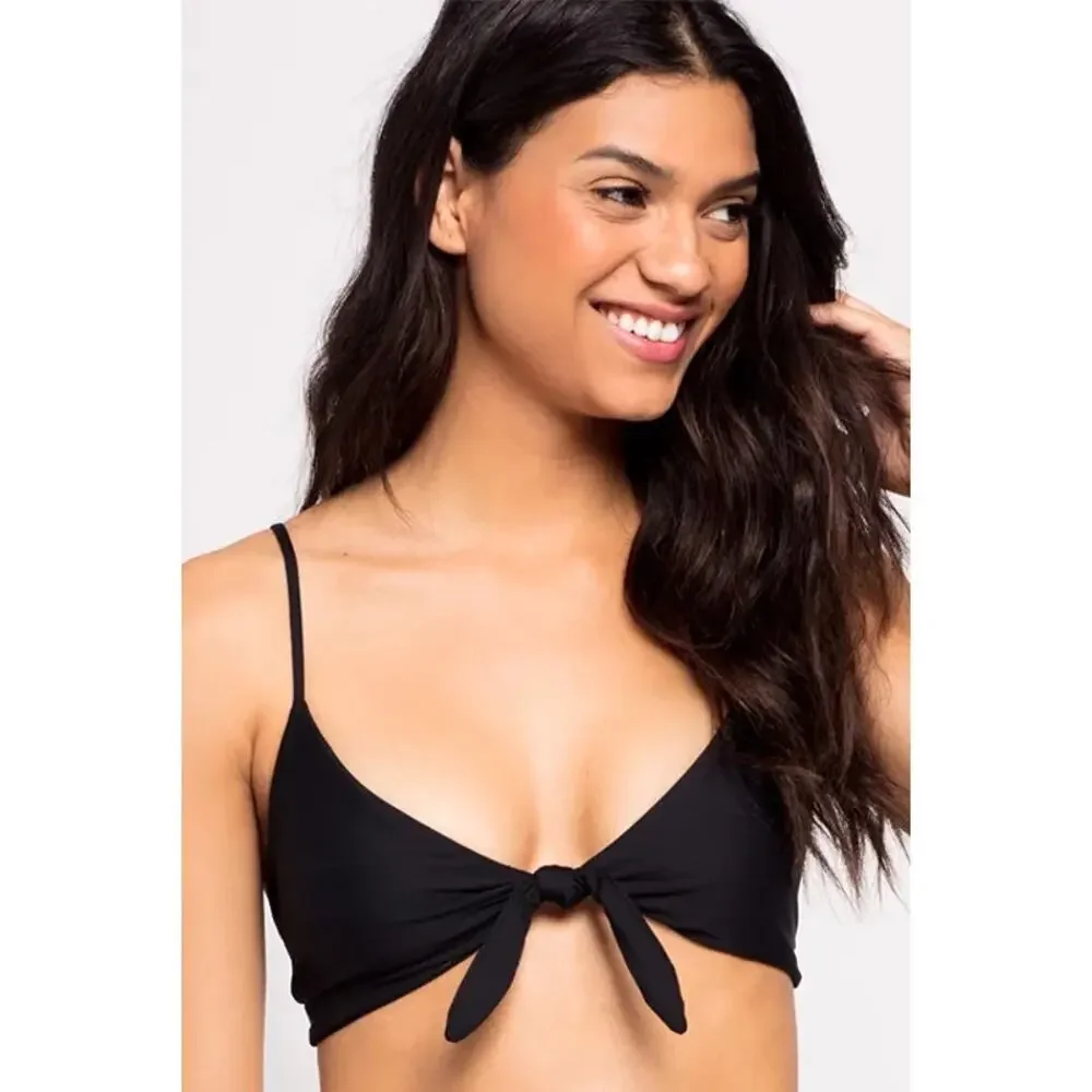 LSPACE Flashback Bikini Tie Front Top Sz Medium C015 - Picture 2 of 6
